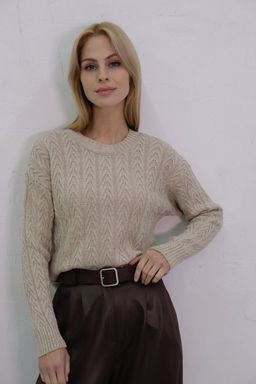 10718 Джемпер цвета льна - Martichelli фото 37