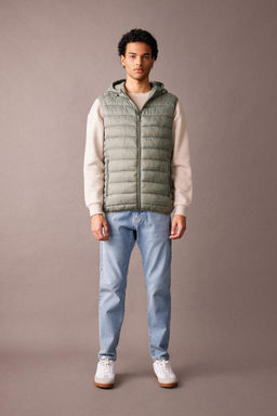 Пуховик Slim Fit с капюшоном - Defacto фото 2