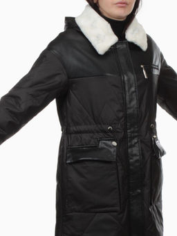 M24-096 BLACK Куртка демисезонная женская (100 гр. холлофайбер) - Fashion фото 2
