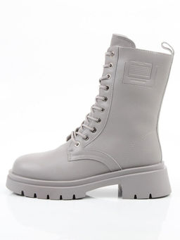 04-PAX86-5Z LT. GRAY Ботинки зимние женские (натуральная кожа, 100% шерсть)
