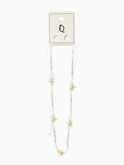 Чокер "Морской мир" звезда, жемчуг, цвет белый в золоте