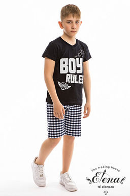 Костюм (футб+шорты) М21994Пв Синий - Елена фото 2