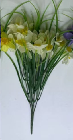 Цветок искусственный Нарцисс букет 39 см / LZQ-20 /уп 300/600/