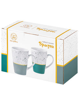 Набор 2 кружек 500 мл 13*9,5*13 см Брызги, разноцветные, фарфор - Elan gallery фото 5