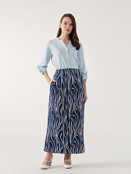 Beli Lastikli Desenli Kad?n Etek