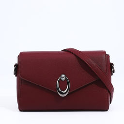 Сумка-мессенджер на молнии, цвет бордовый