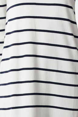 TRENDYOLMILLA Ekru Midi Elbise Premium Iplik/Ozel Iplik Triko Basic Cizgili TWOAW25EL00093