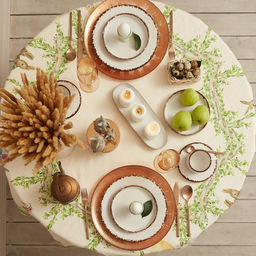 Скатерть Этель Еaster d=148 см +/-3см, 100% хл, саржа 190 гр/м2  фото 17