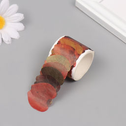 Клейкая лента бумага «Листья осени», 50 картинок, 3.5×3.5×3.7 см