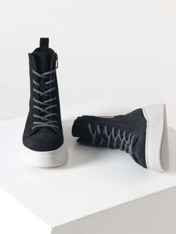 Ботинки 215.ALTAgr. Черный замша/Шерсть