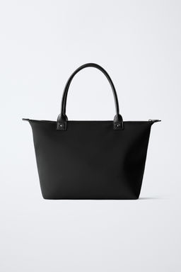SHOPPER NYLON CHARM CORAZ?N / Negro - Zara фото 4
