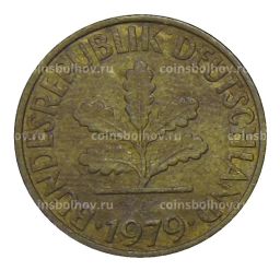 Монета 10 пфеннигов 1979 года F Германия