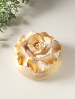 Шкатулка для украшений Роза 9?13 см, позолота