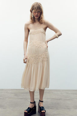 PLEATED STRAPPY DRESS