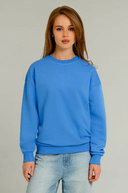 Арт. 15109 Свитшот женский 44-52 (5 шт) Цвет:небесный - Калинка фото 9