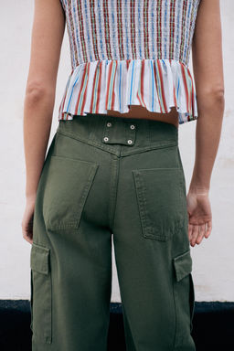 JEANS Z1975 CARGO TIRO MEDIO / Khaki - Zara фото 7