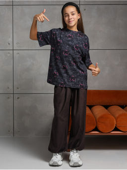 Футболка "Принт" Графит Девочка