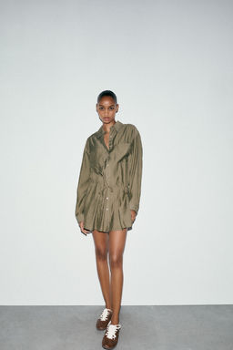 SHORT FLOWING SHIRT DRESS