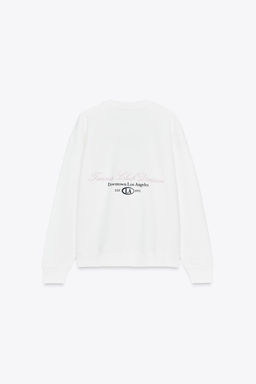 COTTON SWEATSHIRT WITH SLOGAN - Zara фото 7