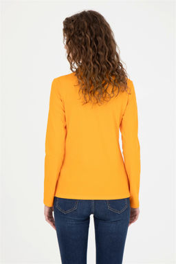 Женский оранжевый базовый свитшот - U.s. polo assn фото 5