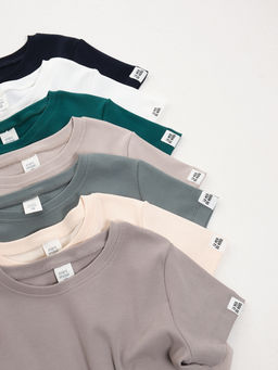 Футболка в рубчик 22-0210 серый