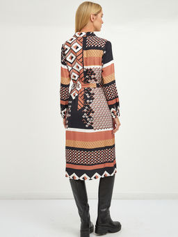 платье миди с длинным рукавом на поясе - Glenfield фото 10