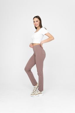 Брюки из мягкого хлопкового футера, комфортная резинка на талии - Solo mio фото 2