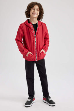 Водоотталкивающий плащ с капюшоном для мальчика - Defacto фото 2