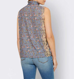 Топ, сине-бежевый - Linea tesini фото 4