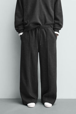 TEXTURED WIDE-LEG JOGGING TROUSERS - Zara фото 19