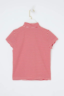 K?rm?z? Cizgili Regular/Normal Kal?p Pencere Detayl? Tok %100 Pamuk Orme Bluz TWOSS26BZ00381 - Trendyolmilla фото 2