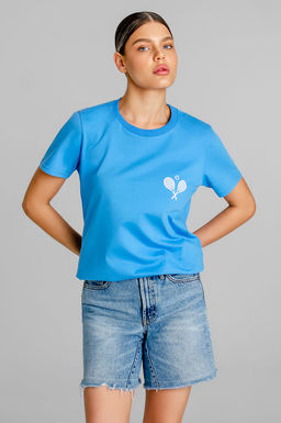 Арт. 3173 Футболка женская 44-52 (5 шт) Цвет:небесный - Калинка фото 7