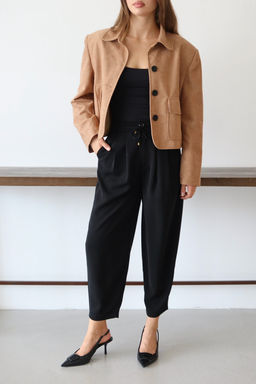 Siyah Salvar/Harem Bagc?kl? Pantolon TWOSS25PL00126