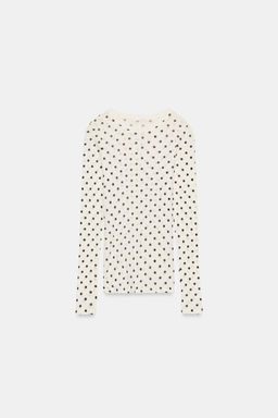 CAMISETA SUPIMA® LUNARES / Negro / Blanco