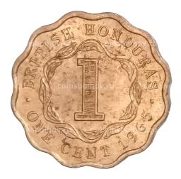 Монета 1 цент 1965 года Британский Гондурас (Белиз)