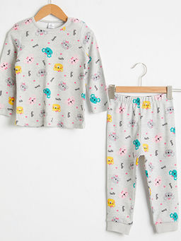 K?z Bebek Bask?l? Pijama Tak?m? - Waikiki фото 3