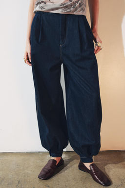 ZW COLLECTION DENIM BALLOON TROUSERS - Zara фото 2