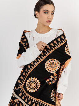 в составе ШЕРСТЬ  и КАШЕМИР Большой, мягкий, теплый  двусторонний палантин - Tantino фото 6