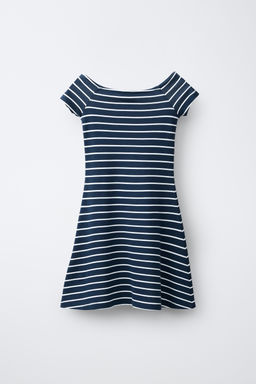 VESTIDO PUNTO ROMA ESTAMPADO / Marino