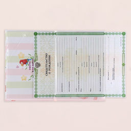 Папка под свидетельство о рождении Весёлые зверята жираф, А5 - Дарим красиво фото 4