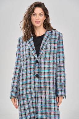 Пальто 1164 клетка мультиколор - Rinka фото 7