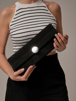 Клатч замшевый Deboro 30477 черный