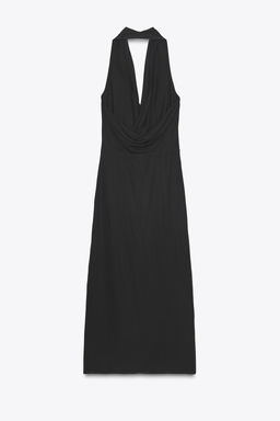 FLOWING DRAPED MIDI DRESS - Zara фото 11