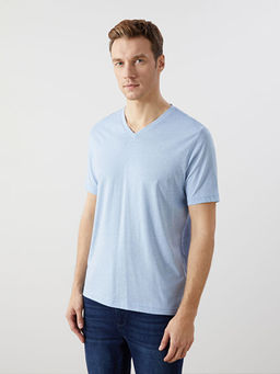 V Yaka K?sa Kollu Penye Erkek Ti??rt