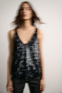 ZW COLLECTION SEQUIN STRAP TOP - Zara фото 6