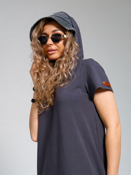 970 Платье-мантия "Серый"