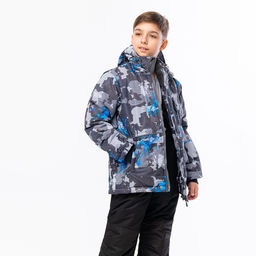 RODOS Куртка для мальчика зима М-195 КурткаВБ Серый/Голубой  фото 13