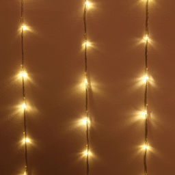 Гирлянда для дома ЗАНАВЕС "Водопад" ш3,0* в2,5 м 360 ламп LED, прозрач.пров, 8 реж, IP-20, Теплый белый (возможность соединения)