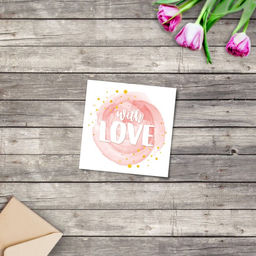 Цена за 20 шт. Мини‒открытка «С любовью», 7×7 см