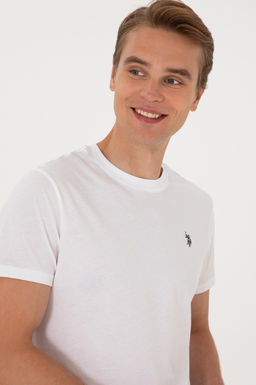 Erkek Regular Fit Bisiklet Yaka Beyaz Basic Ti__rt Sepette S_rpriz _ndirim - U.s. polo assn фото 2